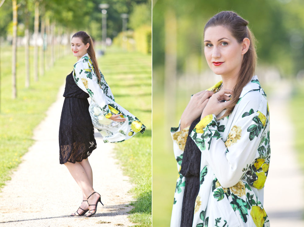 Little Black Dress Lace Dress Outfit Flower Coat Asos 06