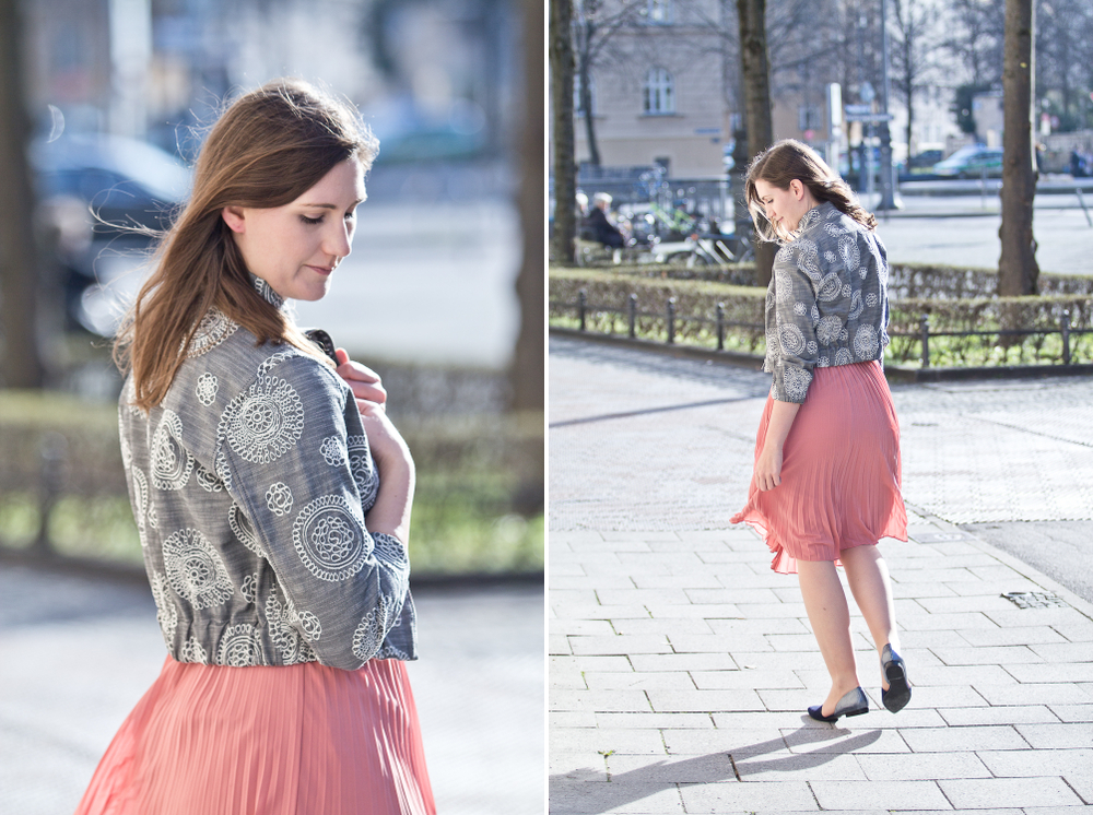 Plissee Kleid Blouson Jacke Modeblog München